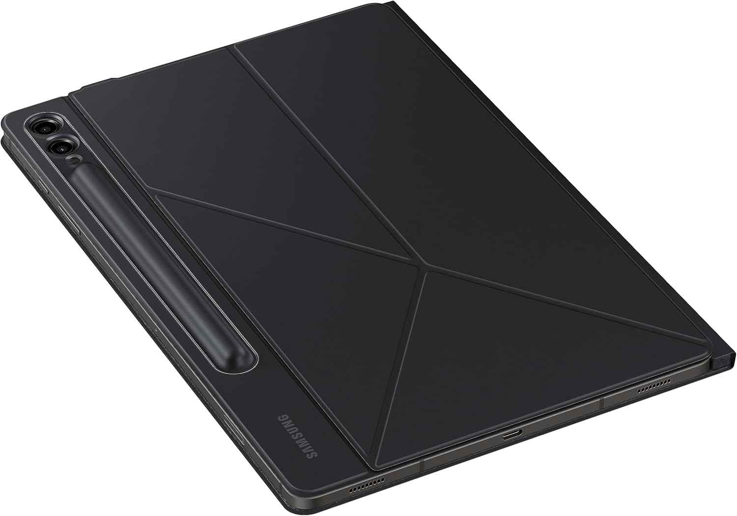 Galaxy Tab S10+ | S9+ | S9FE+ Smart Book Cover, Tablet Protector Case, Landscape and Portrait Stand Options, Detachable Magnetic Back, Auto Screen On/Off, US Version, Black