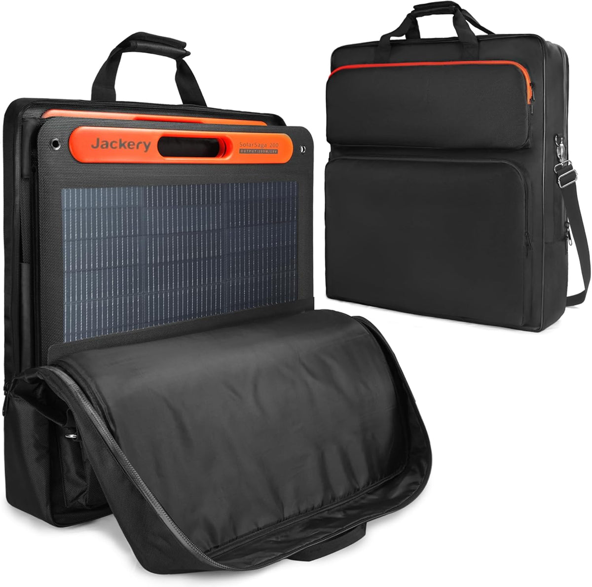 Solar Panel Storage Bag Compatible with 2 Jackery 100W / 200W, Padded Portable Solar Panel Travel Bag Compatible with Jackery SolarSaga (200W | 25.2"×24"×4.5")