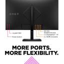 HP OMEN 32q Gaming Monitor, 31.5 Inch, 2560 x 1440 (QHD), IPS, Flat, 165Hz, 1ms, 400 nits, FreeSync Premium, DisplayPort and 2x HDMI 2.0, Eyesafe certified, Black - 780K0AS