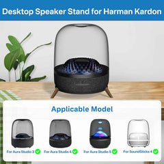 Metal Desktop Speaker Stand for Harman Kardon Aura Studio 3/4/5, Soundsticks 4 Speaker Desk Stand - Space Saving Table Desk Stand for Harman Kardon Soundsticks 4, Aura Studio 3, 4, 5 Speaker