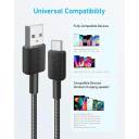 Anker 322 USB-A to USB-C Cable [ 3 ft / 0.9 M MFi Certified] Powerline II for iPhone 15, 15 Pro 14 Pro Max 14, 13 X XS XR 8 Plus, AirPods Pro - White - 18 Month Warranty