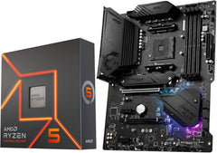 AMD Ryzen 5 7600X CPU Processor with ASUS TUF Gaming B850-E WiFi ATX Motherboard (DDR5, PCIe 5.0, Wi-Fi 6E, USB 20Gbps Type-C)