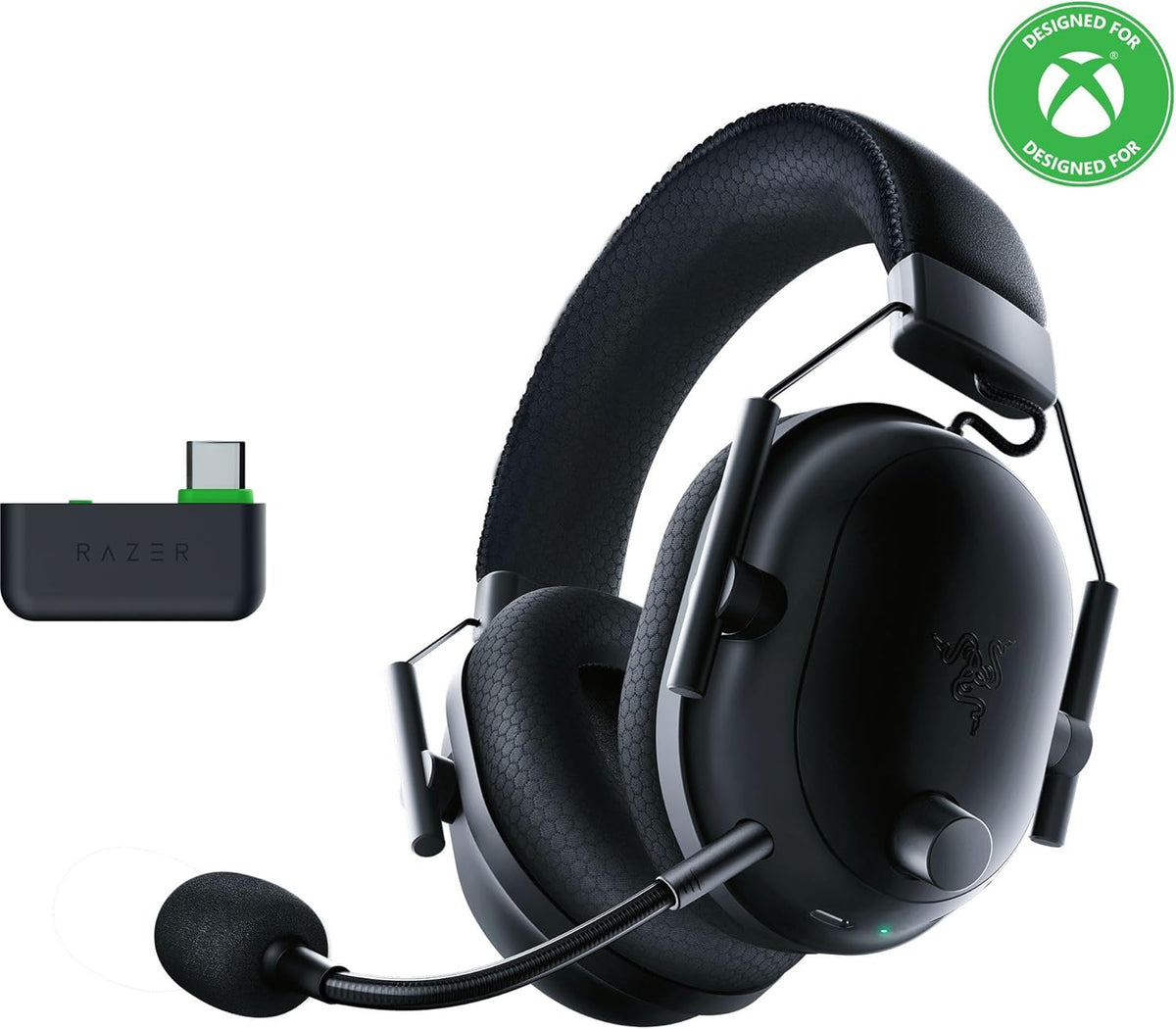 Razer BlackShark V2 Pro Wireless Xbox Gaming Headset: 50mm Drivers - Super Wideband Mic - Noise Isolating Earcups - for Xbox, PS5, Nintendo Switch 2, PC, Mac - Bluetooth, USB-C - 70hr Battery - Black