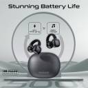 Promate True Wireless Earbuds with OWS Technology, IntelliTouch Control, Ergonomic Open-Ear Clip Design, 28-Hour Playtime, 500mAh Charging Case, Water-Resistance, and AudioFit Stability AirClip Black