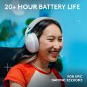 Logitech G321 LIGHTSPEED Wireless Gaming Headset – 40mm Drivers, Flip‑to‑Mute Mic, Dual Wireless (LIGHTSPEED + Bluetooth 5.2), 20+ Hours Battery, 210g Lightweight Build, White