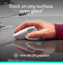 Logitech MX Master 4 for Mac – Wireless Performance Mouse, Haptic Feedback, MagSpeed Scroll (1,000 Lines/sec), 8K DPI Any‑Surface Tracking, Quiet Clicks, Actions Ring Shortcuts, USB‑C Fast Charging, 70‑Day Battery, White Silver