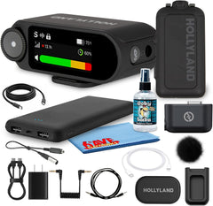 Hollyland Lark MAX 2 Solo Wireless Microphone Bundle with XLR Adapter and Audio Cables, 2.4GHz Single-Person Mic Kit for Camera and Phone