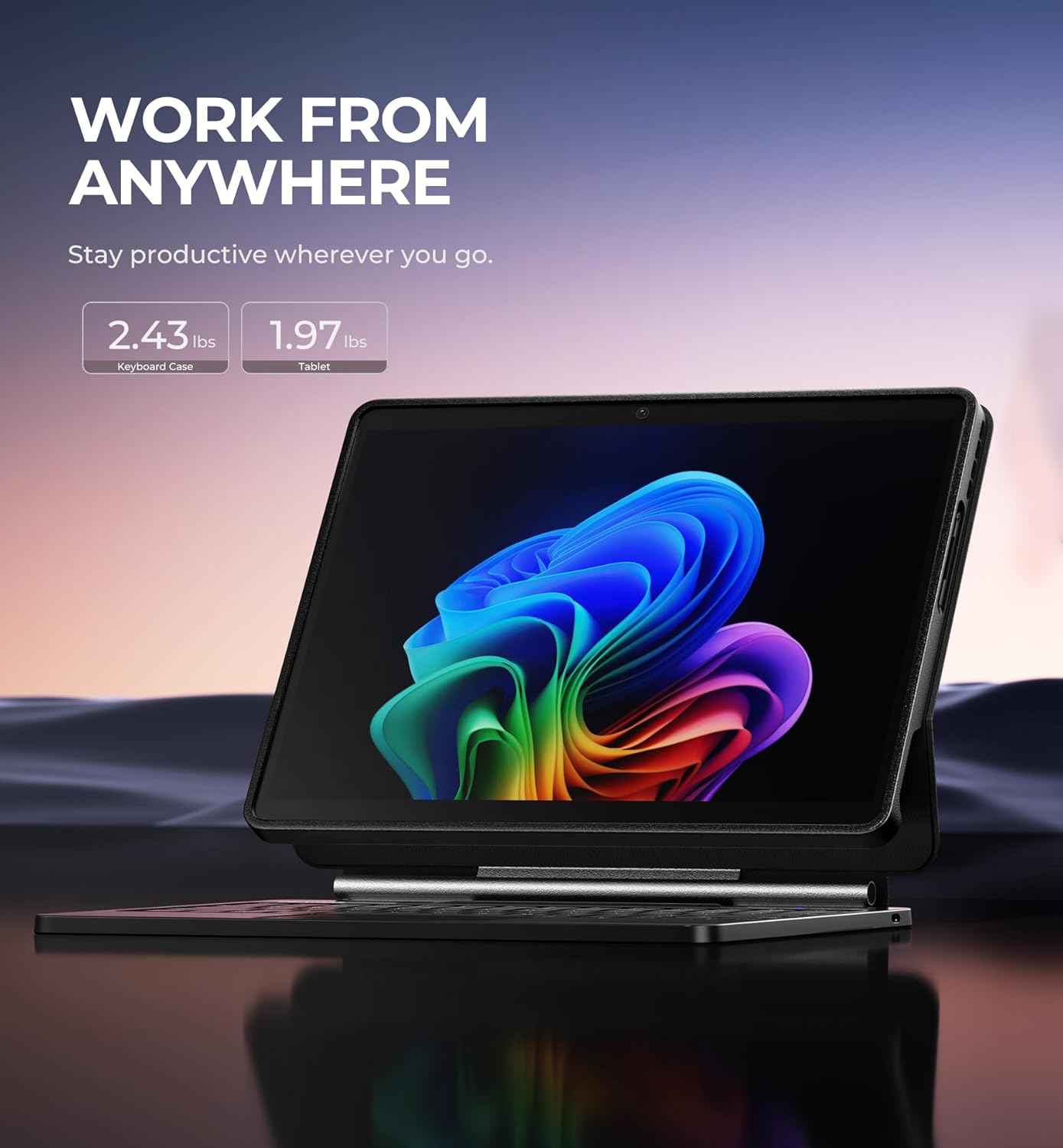 for Microsoft Surface Pro 11/9 Case with Keyboard Magic-Style Keyboard Case with Detachable Magnetic Case & Floating Cantilever Stand & Trackpad & Dual Bluetooth & Backlit & Pen Holder