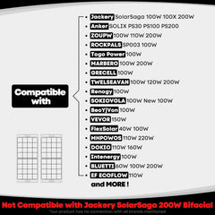 Solar Panel Storage Bag with Bright Lining, Travel Solar Panel Carrying Case Compatible with Jackery SolarSaga 100W 100X 200W, Padded Carrier Organizer Compatible with ZOUPW 100W 110W 200W