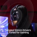HyperX Cloud Flight 2 Wireless Gaming Headset – 50mm Drivers, Dual Wireless (2.4GHz + Bluetooth 5.3), Detachable Noise‑Cancelling Mic, 100–150h Battery Life, Memory Foam Comfort, Black
