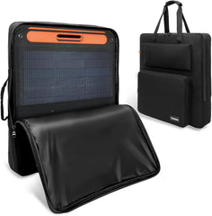 Solar Panel Travel Bag, Portable Solar Panel Storage Bag Compatible with Jackery SolarSaga 100W 200W 100X, Water-Resistant Protective Padded Carrying Case for 2 Panels, for Outdoor Camping Travel