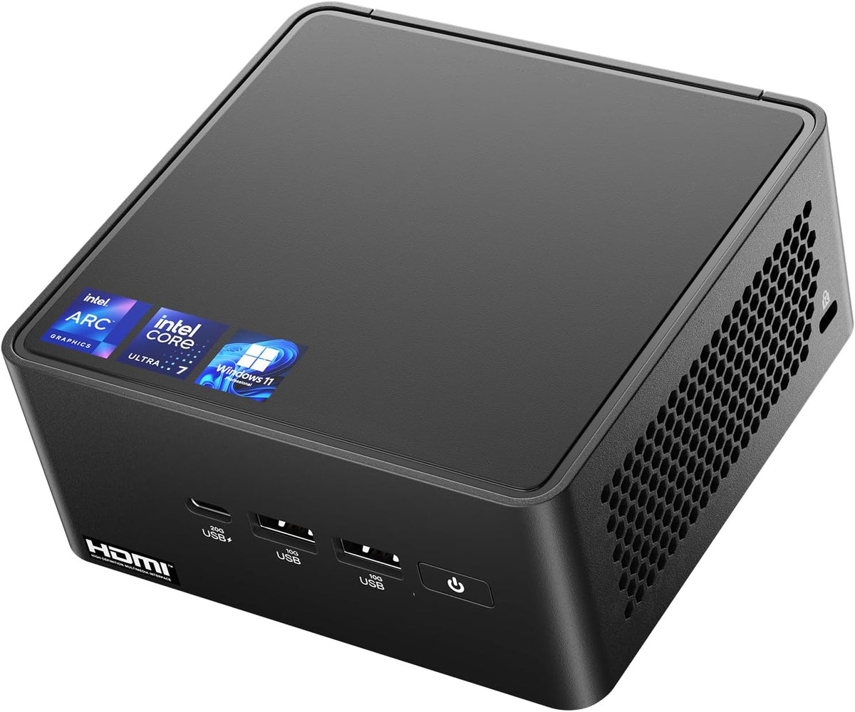 ASUS NUC 14 Pro, Intel NUC 14 Pro NUC14RVH Revel Canyon AI Mini PC, Core Ultra 7 155H CPU, Intel Arc GPU,32GB RAM, 1TB SSD, Win 11, Mini Computer 8K/4K Quad Display/WiFi 6E/BT 5.3/Thunderbolt 4