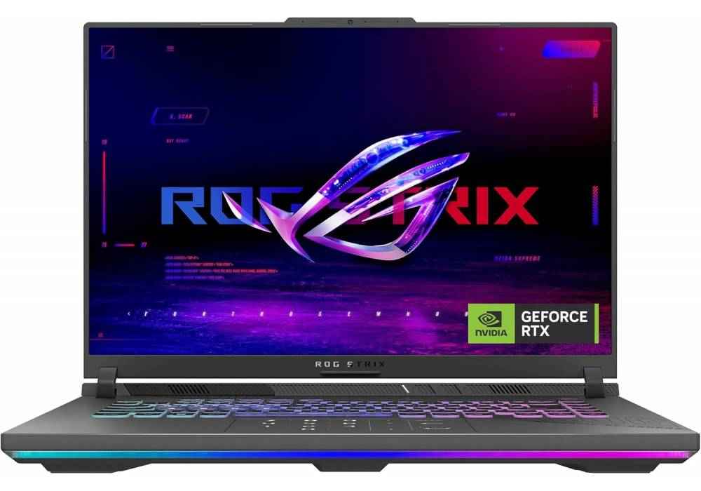 Laptop ASUS ROG Strix G16 AMD Ryzen™ 9 8940HX Processor Up to 5.3GHz NVIDIA® GeForce RTX™ 5070 Ti Laptop GPU 12GB GDDR7, 16GB DDR5-5600Hz, 1TB PCIe® 4.0, 16-inch FHD+ 165Hz IPS-level - Eclipse Gray