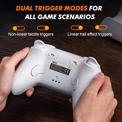 8BitDo Ultimate 2 Wireless Controller, Game Gamepad for PC Steam Android with TMR Joysticks, Switchable Hall Effect/Tactile Triggers, RGB Fire Ring, PC Steam Gamer Gift