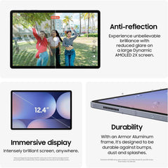 Galaxy Tab S10+ Plus 12.4” 256GB Android Tablet, Galaxy AI Tools, Circle to Search, AMOLED 2X Display, Long Battery Life, Durable Design, S Pen for Note-Taking, US Version, Moonstone Gray