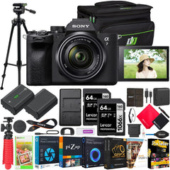 a7 IV Mirrorless Full Frame Camera Body with 28-70mm F3.5-5.6 Lens Kit ILCE-7M4K/B | Official Sony USA Partner Model | Bundle with Deco Gear Photography Case + Tripod + Extra Battery + Charger