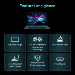ASUS V16 Gaming Laptop, 16” WUXGA 144Hz Display, Intel Core 7 Processor 240H, NVIDIA GeForce RTX 5060, 32GB Memory, 1TB Storage, Windows 11, Matte Black, V3607VM-DS79