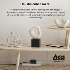 Belkin BoostCharge USB-C Wall Charger 20W, USB-C PD certified with PPS + 1M USB-C to USB-CCable