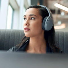 Crusher Evo Wireless Bluetooth Headphones with Multi-Sensory Bass, Noise Isolating Over-Ear Fit, Up to 40 Hours Battery, Microphone for iPhone Android - Chill Grey