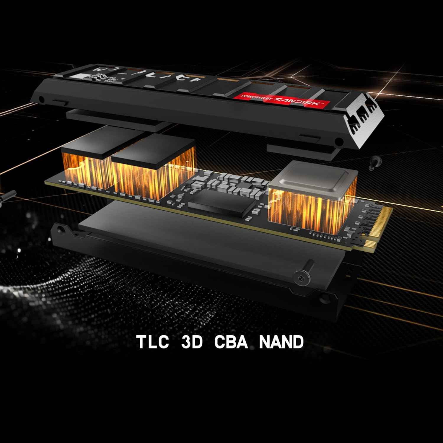 WD_Black SN8100 8TB NVMe SSD with Heatsink - PCIe 5.0x4, M.2 2280, Up to 14,900MB/s Read Speed, up to 11,000MB/s Write Speed, Best for AI Applications, Gaming, and Video Editing - WDS800T1XHM