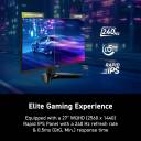MSI MAG 274QF X24 27-inch 2560 x 1440 (QHD/2K) Gaming Monitor, 240Hz, Adaptive-Sync, HDMI, DisplayPort, VESA Mountable, Tilt, Height Adjustable, Speaker, 0.5ms, Black - 3 Years Warranty