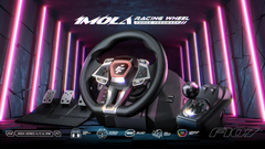 Flashfire F107 IMOLA Racing FORCE FEEDBACK Wheel, Pedals, Shifter, Hall-Effect Sensor, Vibration Feedback Function, Adjustable Rotation 270° and 900°