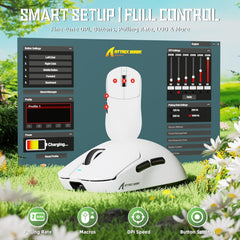 ATTACK SHARK X8 SE Wireless Gaming Mouse,55g Ultra-Lightweight Wired/BT/2.4GHz Wireless Programmable Mouse,1K Polling Rate,PixArt PAW3311 Gaming Sensor,25000 DPI,Gamer Mice for PC/Win/Mac(White)