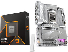 AMD Ryzen 9 9900X CPU Processor with GIGABYTE X870 AORUS Elite WIFI7 ICE Motherboard (ATX, DDR5, PCIe 5.0, USB4, WIFI7)