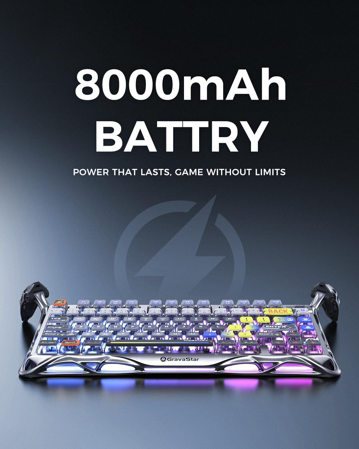 GravaStar RGB wireless mechanical gaming keyboard for computer setup