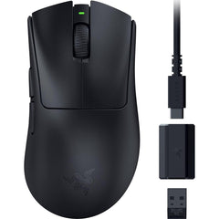 Razer DeathAdder V3 HyperSpeed Wireless Lightweight Optical Gaming Mouse, 26K DPI, Up To 100Hr Battery Life w/ Mechanical Switches, USB-C Charging & 8 Programmable Controls - Black