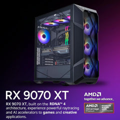 TD5 Pro Gaming PC – AMD RYZEN 7 7800X3D, AMD RX 9070 XT 16GB, 32GB DDR5 6000MHz, 2TB Gen4 M.2, Windows 11, MWE Gold 850 V3 PSU, ATX Desktop PC
