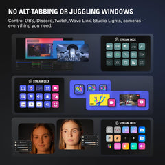 Stream Deck MK.2 – Studio Controller, 15 macro keys, trigger actions in apps and software like OBS, Twitch, YouTube and more, USB, works with Mac and PC