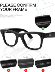 Replacement Lenses Compatible with Ray-Ban Meta Wayfarer RW4008 53mm / Gen 2 RW4012 53mm Smart Glasses, HD Polarized
