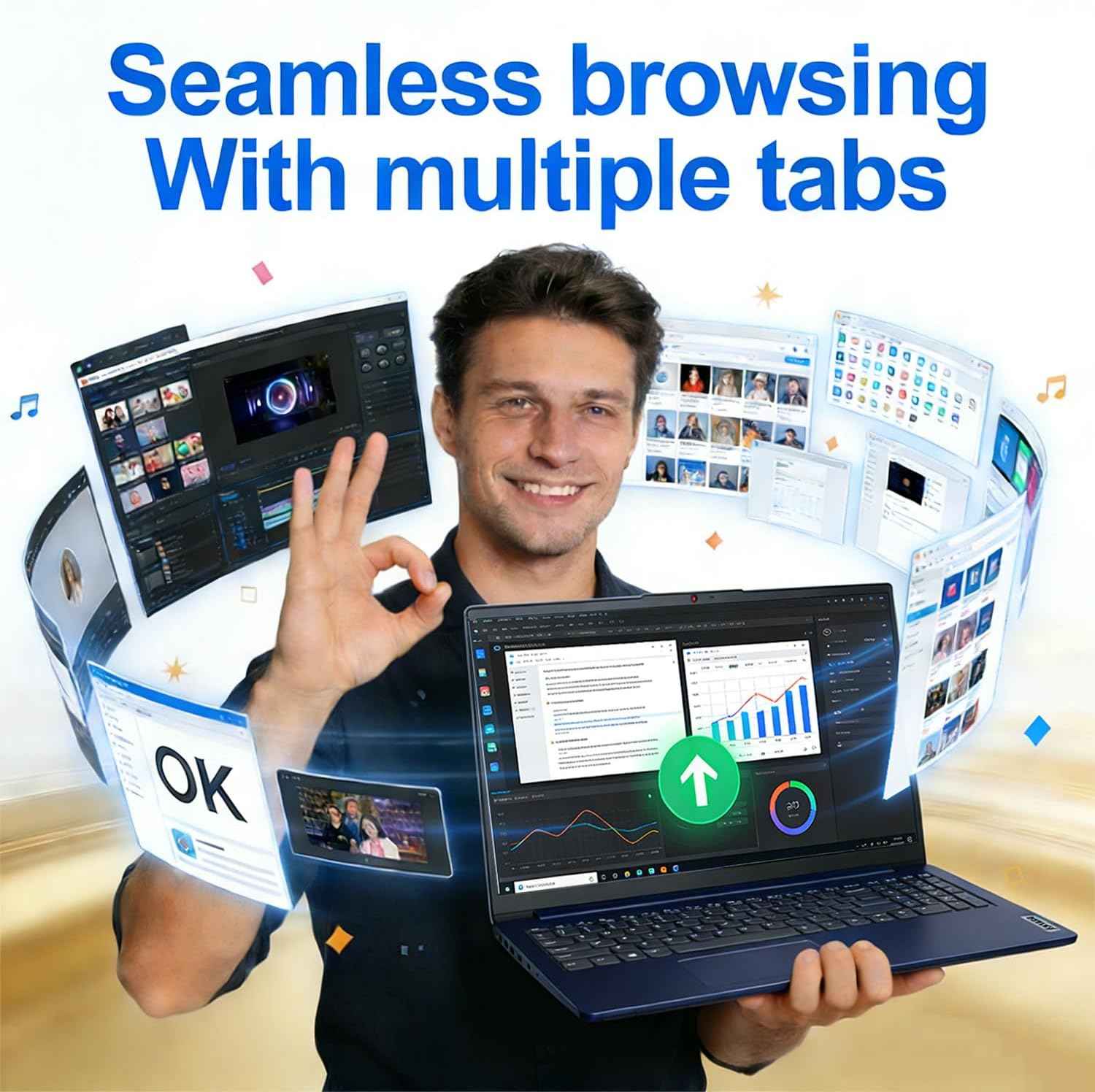 IdeaPad Slim • 15.6" Business Laptop with Microsoft 365 Included • 12GB DDR4RAM • 1.2TB Storage (256GB SSD + 1TB OneDrive) • Intel 4 Core • Privacy Shutter • Dolby Audio • Copilot AI • Windows 11