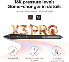 Artist Pro 14 Gen2 Drawing Tablet with Screen 14 inch Graphic Art Tablet with Full Laminated Anti-Glare Screen 16384 Pressure Levels X3 Pro Battery-Free Stylus