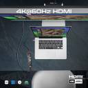 Promate TransHub-Lite USB-C Hub, 7-in-1 Multi-Display with 4K HDMI, 2TB SD/TF Card Slot, Dual 5Gbps USB-A, 100W USB-C PD for MacBook Pro, Dell Laptops