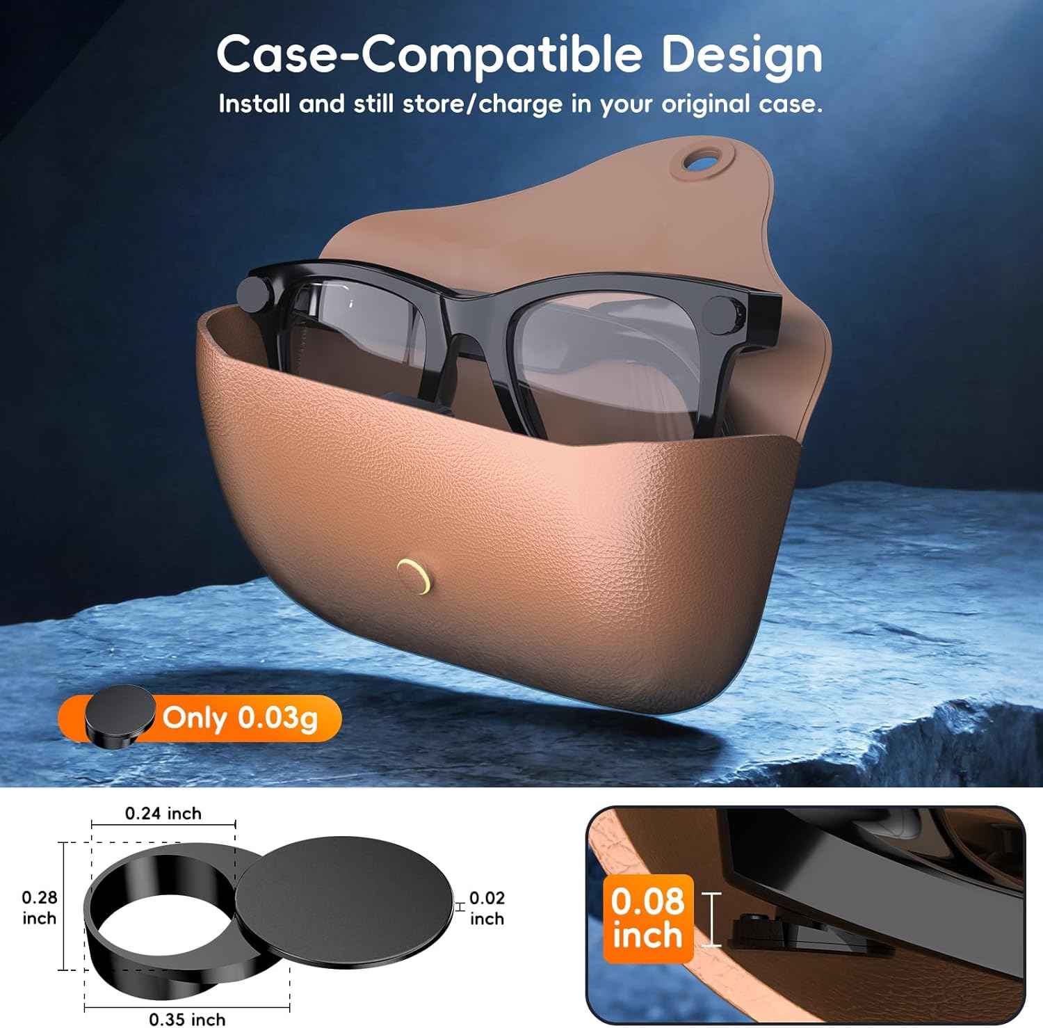 2 Pcs 180° Rotating Privacy LED Light Blocking Cover for Ray-Ban Meta Wayfarer/Skyler/Headliner (Gen 2) & Oakley Meta HSTN Smart Glasses Accessories, Reusable Blackout Webcam Covers