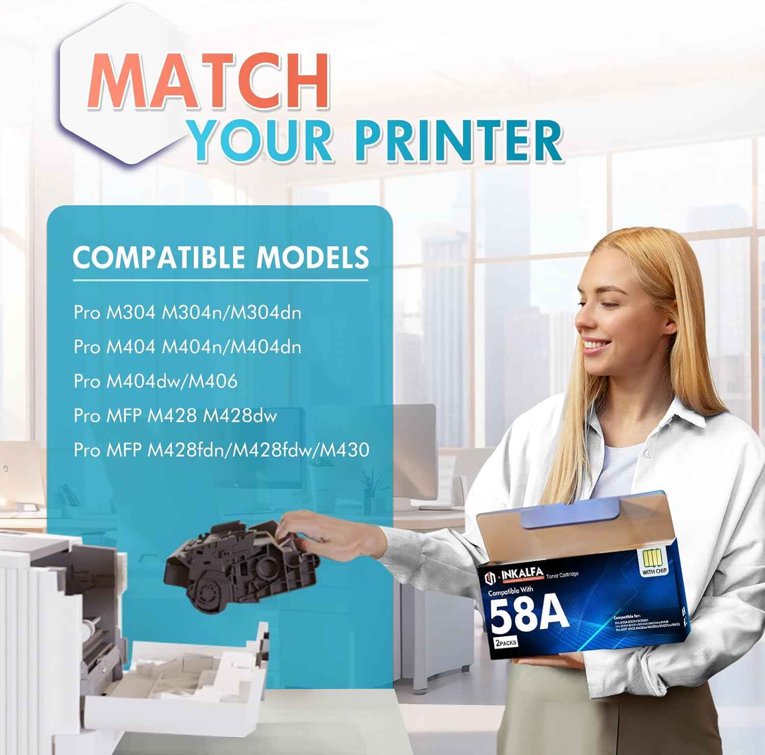 HP MFP M428FDW toner cartridge for printer supplies