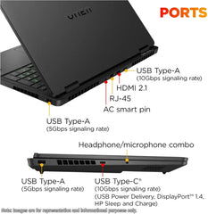 OMEN Gaming Laptop, AMD Ryzen 9-8940HX, 64 GB DDR5 RAM, 4 TB PCIe SSD, 16" 2K (1920x1200) 144Hz Display, Nvidia G-Force RTX 5060, Backlit Keyboard, W11 Pro, Shadow Black