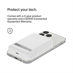 Belkin Magnetic Wireless Power Bank 5K with Stand - White
