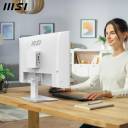 MSI PRO MP273W E14A 27" FHD Computer Monitor, 1920x1080 IPS, 144Hz, 1ms, HDR Ready, Adaptive-sync, Eye Care, Built-in Speaker, HDMI 2.0, DP 1.2a, Frameless, Tilt Adjustable, Vesa Mount, White