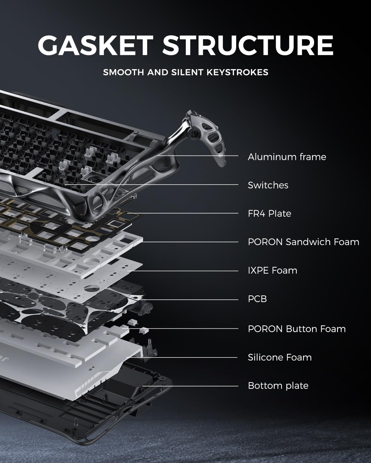 GravaStar RGB wireless mechanical gaming keyboard for computer setup