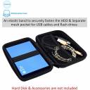 Pouch 2.5" External Hard Drive Case Semi Hard Shell - Zig Zag Navy Blue