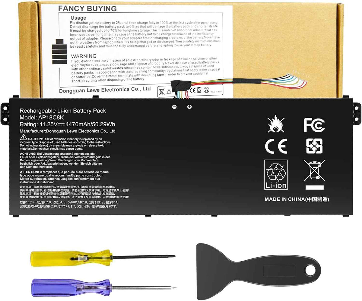 ACER A514-52-58U3 SF314-57G TMP215-52 laptop AP18C8K Battery Compatible with Aspire