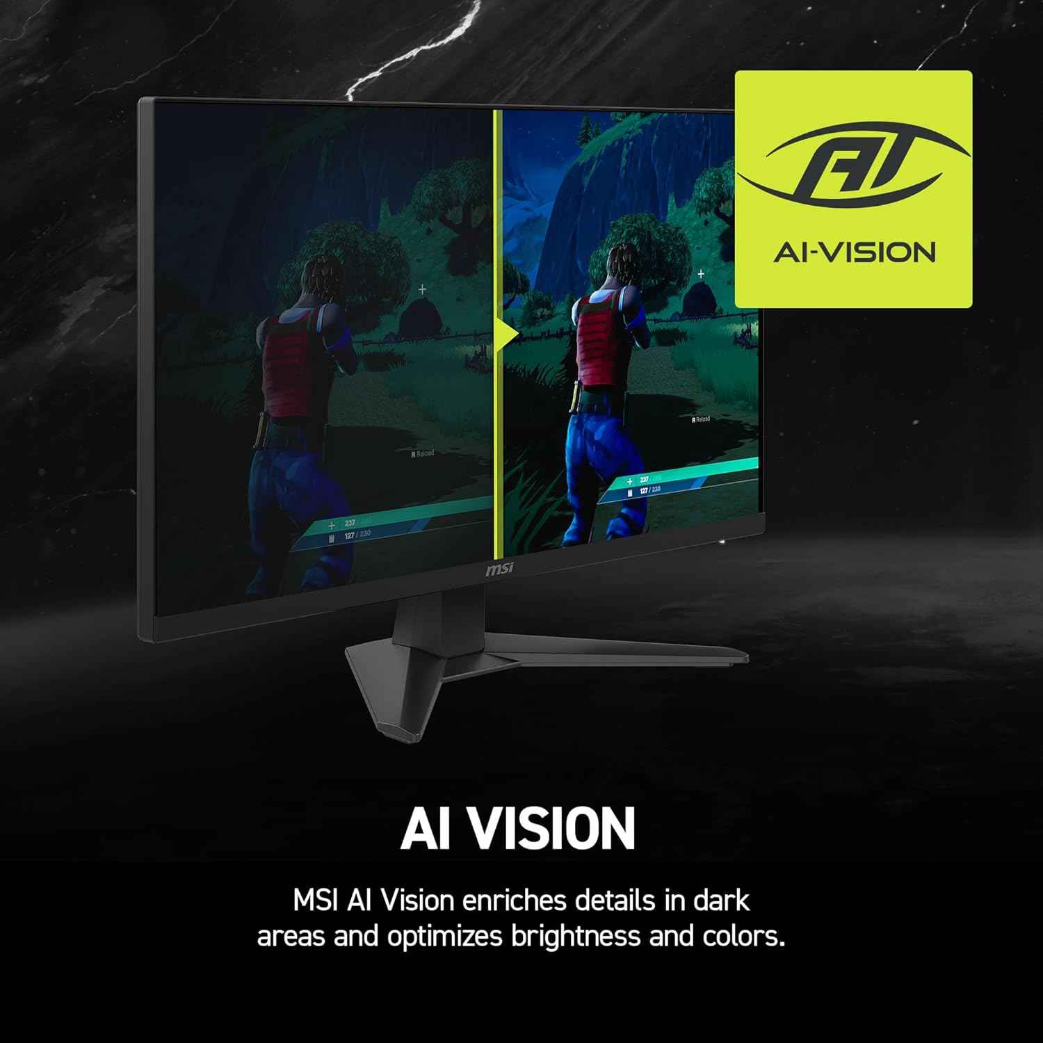 MAG 272F 27-inch 1920 x 1080 (FHD) Gaming Office Monitor, 200Hz, Adaptive Sync, HDR Ready, HDMI, VGA Port, VESA Mountable, Tilt, 4-Side Slim Bezel,0.5ms, Black