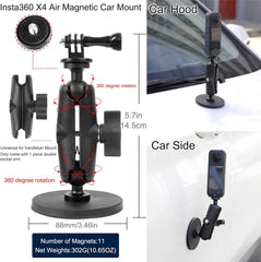 Accessories Kit for Insta360 X4 Air, Invisible Selfie Stick Tripod,Carrying Case,Magnetic Car Mount, Handlebar Mount, 4 pcs Body Mount, Helmet Mount,Metal 1/4'' Adapter,Silicone Case&Other