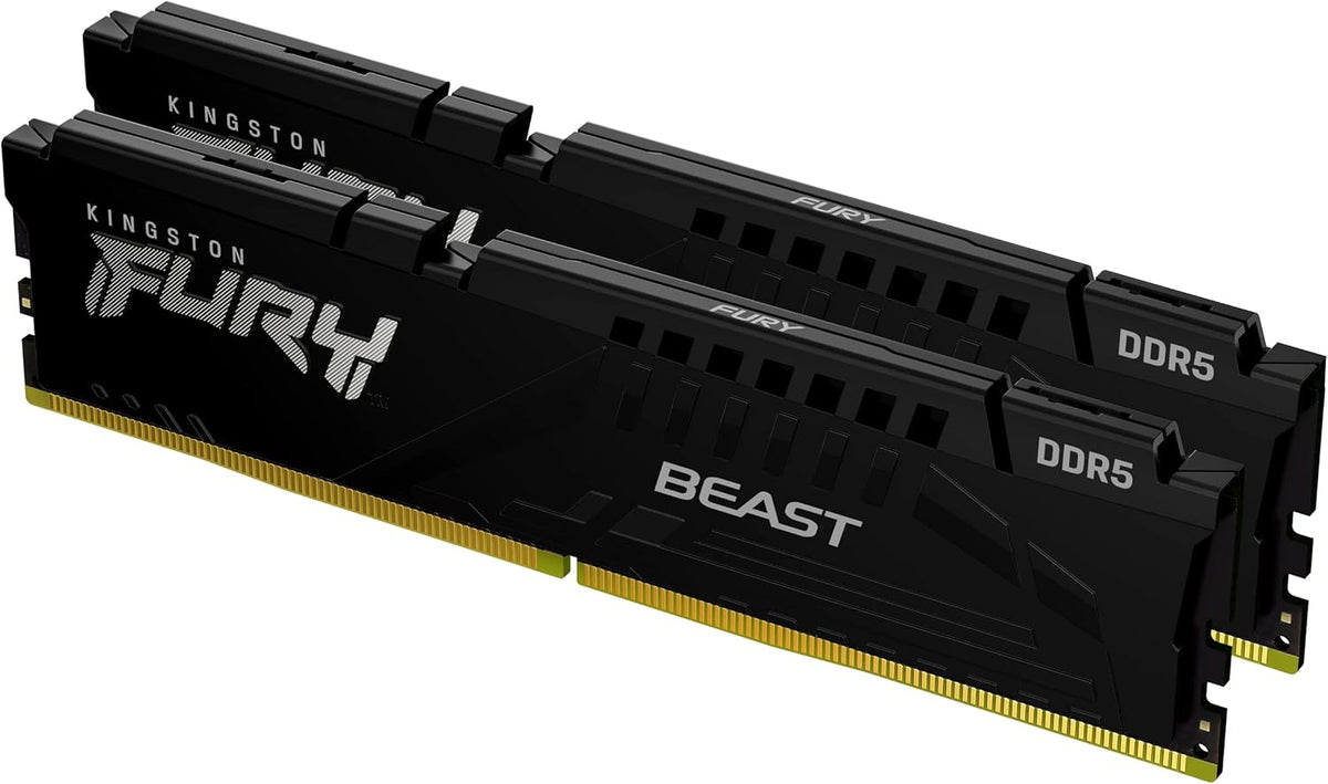 FURY Beast 128GB (2x64GB) 5600MT/s DDR5 CL36 Desktop Memory | AMD EXPO | Kit of 2 | KF556C36BBEK2-128