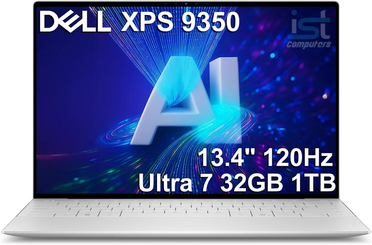 Dell XPS 13 9350 AI PC Business Laptop, (13.4" FHD+ 120Hz, Intel Core Ultra 7 258V, 32GB DDR5, 1TB SSD), 2x Thunderbolt 4, Copilot+ PC,1080p RGB Webcam, Backlit, FP, Wi-Fi 7, Win 11 Pro, Platinum