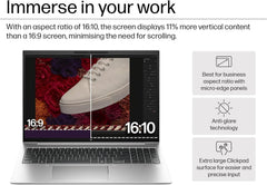HP EliteBook 860 G11 Business AI PC Laptop (16" FHD+ Anti-Glare, Intel 12-Core Ultra 5 125U (> i7-1355U), 16GB DDR5 RAM, 512GB SSD) Fingerprint, Backlit, 5MP IR Webcam, 2x Thunderbolt 4, Win 11 Pro