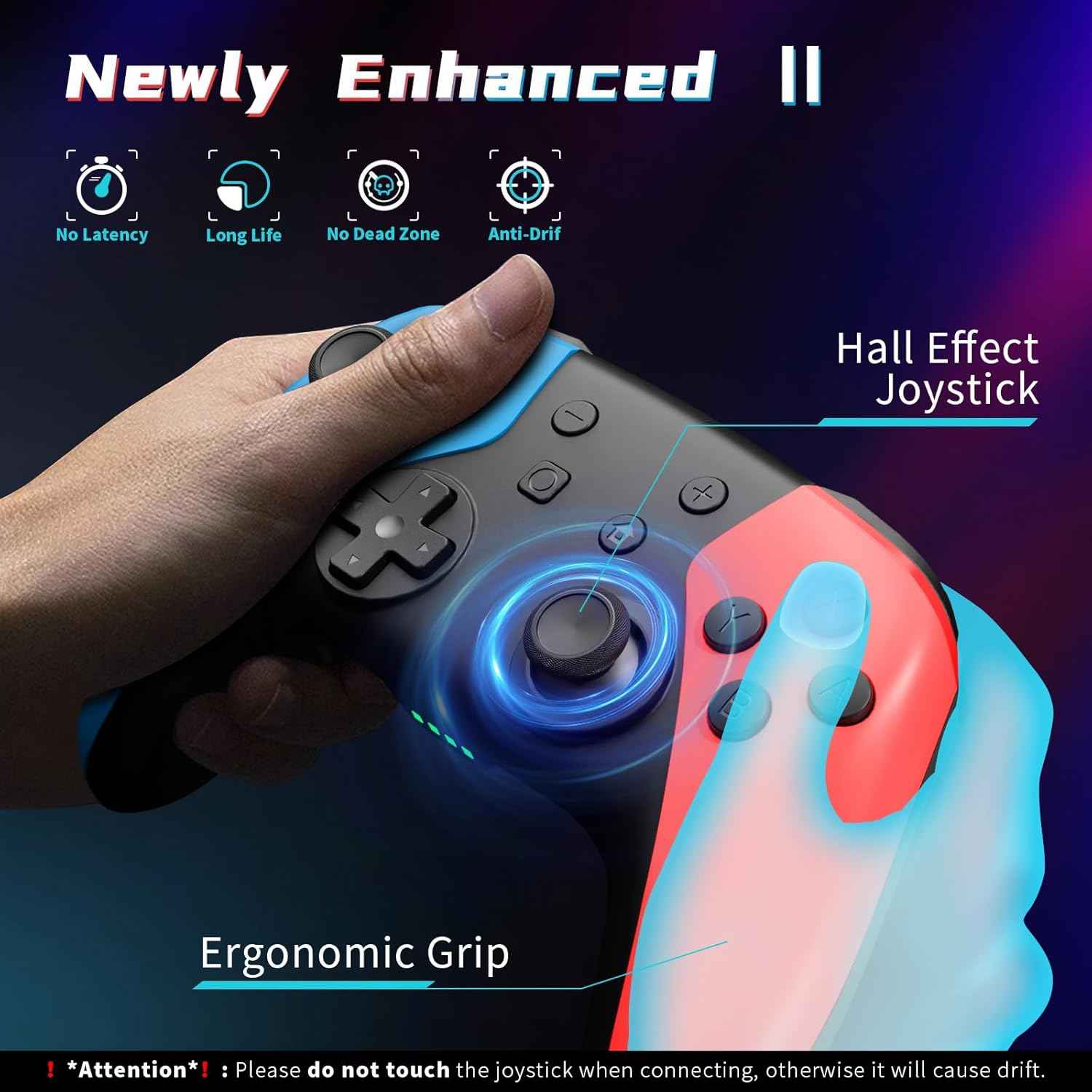 RGB wireless gamepad for computer setup